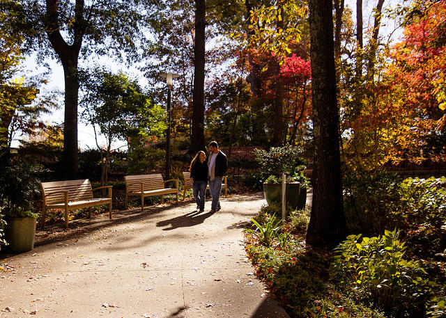 botanical sm walking down path